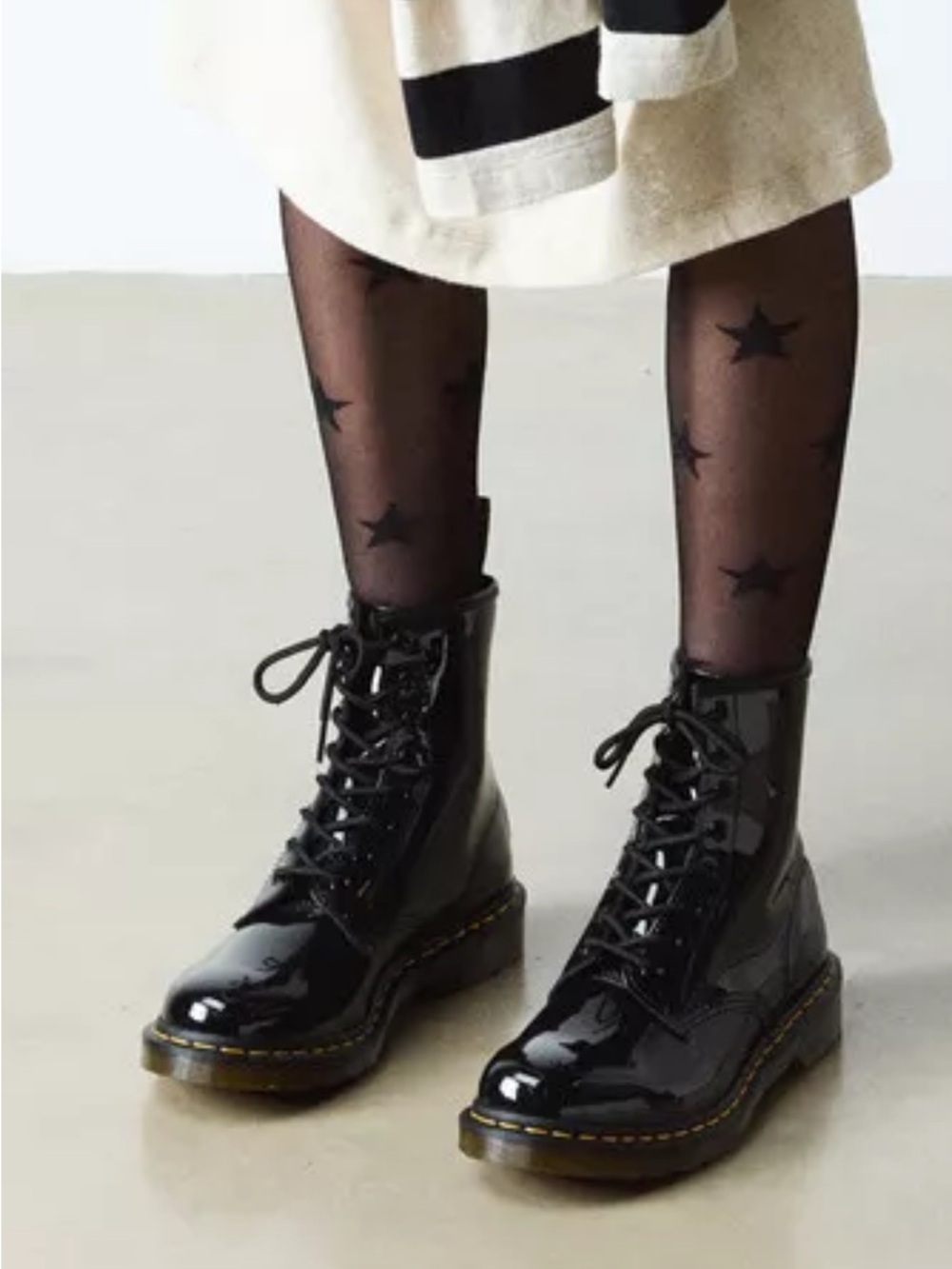 NWOT Dr Martens 1460 Patent Leather Boots Women’s 9 Black Glossy Grunge Combat